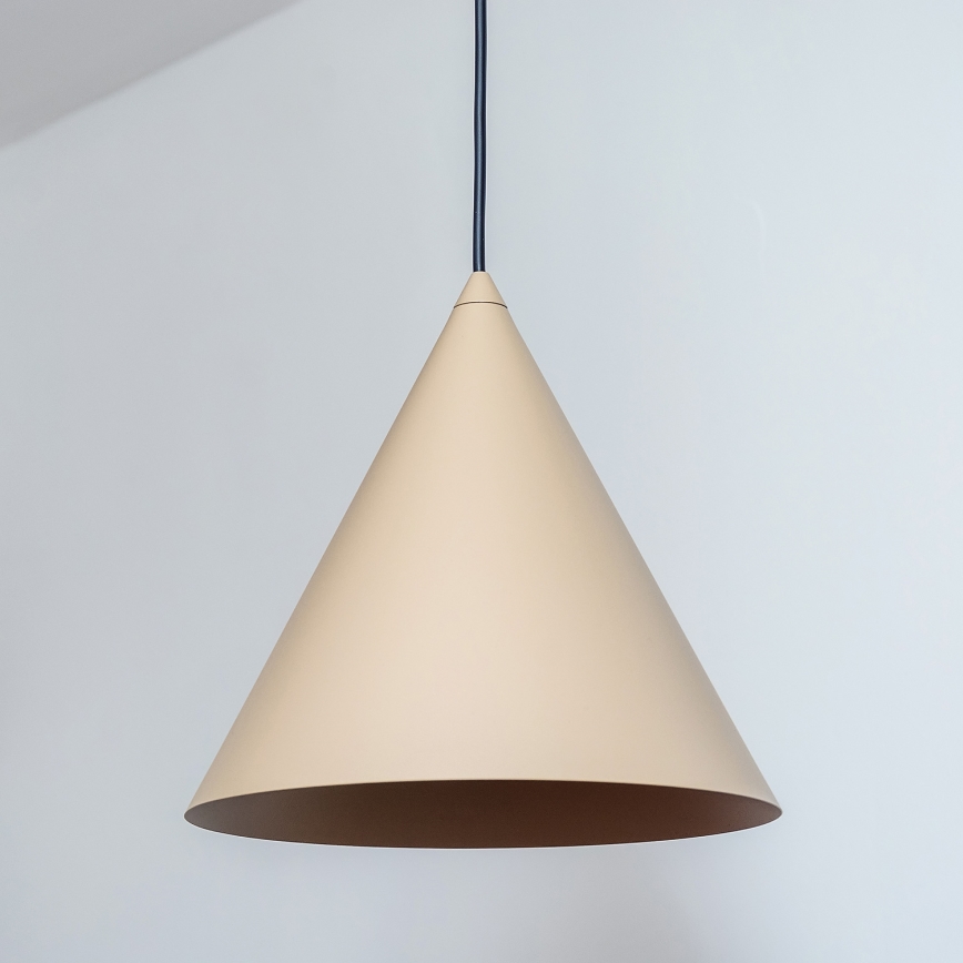 Lampadario a sospensione ETNA 1xE27/15W/230V Ø 25 cm beige