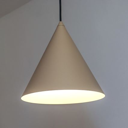 Lampadario a sospensione ETNA 1xE27/15W/230V Ø 25 cm beige