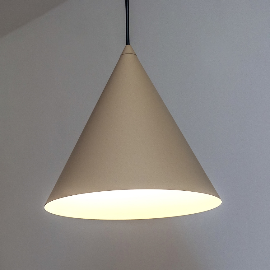 Lampadario a sospensione ETNA 1xE27/15W/230V Ø 25 cm beige