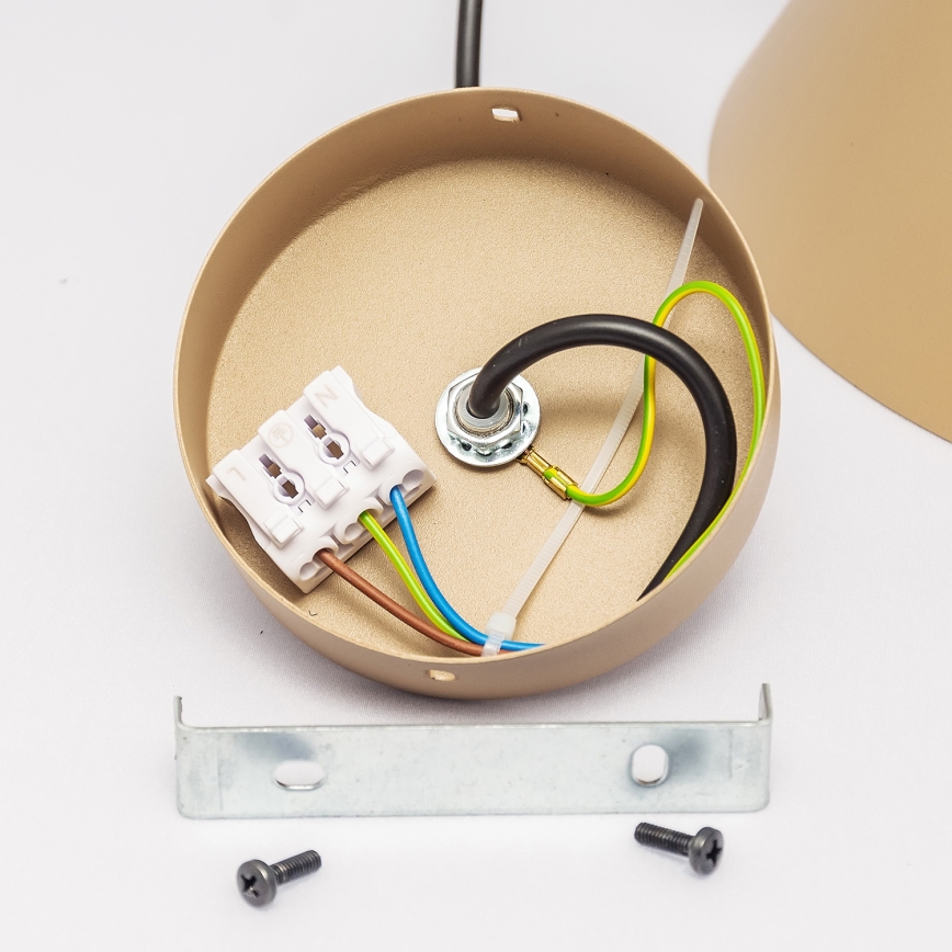 Lampadario a sospensione ETNA 1xE27/15W/230V Ø 25 cm beige