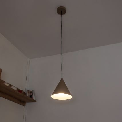 Lampadario a sospensione ETNA II 1x E27/15W/230V Ø 18,5 cm beige