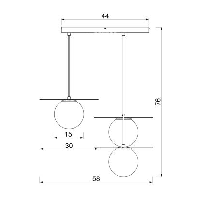 Lampadario a sospensione FLAT 3xE27/15W/230V beige