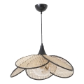 Lampadario a sospensione FUME 1xE27/40W/230V Ø 45 cm nero/beige