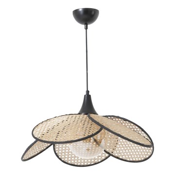 Lampadario a sospensione FUME 1xE27/40W/230V Ø 45 cm nero/beige