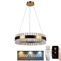 Lampadario a sospensione in cristallo dimmerabile a LED su cavo LED/40W/230V 3000-6500K + telecomando