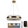 Lampadario a sospensione in cristallo dimmerabile a LED su cavo LED/40W/230V 3000-6500K + telecomando