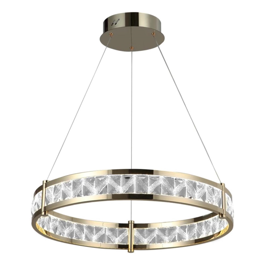 Lampadario a sospensione in cristallo dimmerabile LED ENRIQUE LED/40W//230V 3000-6000K Ø 60 cm + telecomando