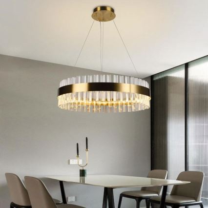Lampadario a sospensione in cristallo dimmerabile a LED su cavo LED/40W/230V 3000-6500K + telecomando