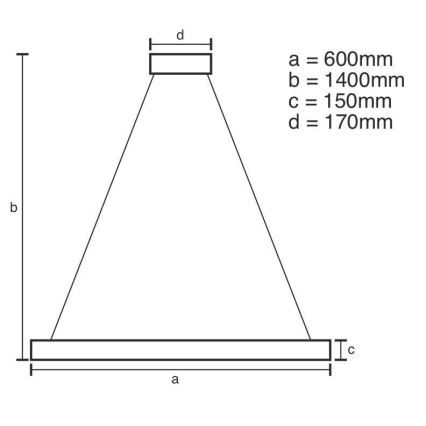 Lampadario a sospensione in cristallo dimmerabile a LED su cavo LED/40W/230V 3000-6500K + telecomando