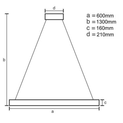 Lampadario a sospensione in cristallo dimmerabile a LED su cavo LED/40W/230V 3000-6500K + telecomando