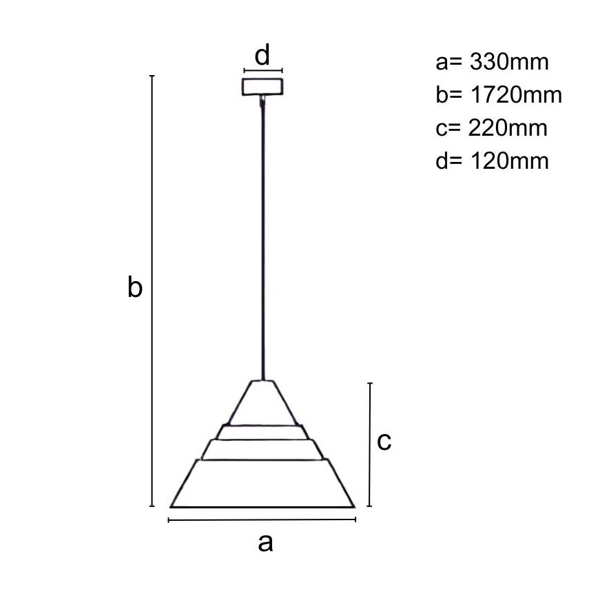 Lampadario a sospensione in legno con cavo 1xE27/60W/230V Ø 33 cm massello/rovere/noce/legno di caucciù