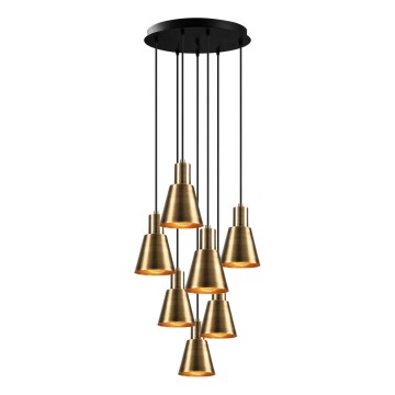 Lampadario a sospensione KEM 7xE27/40W/230V dorato