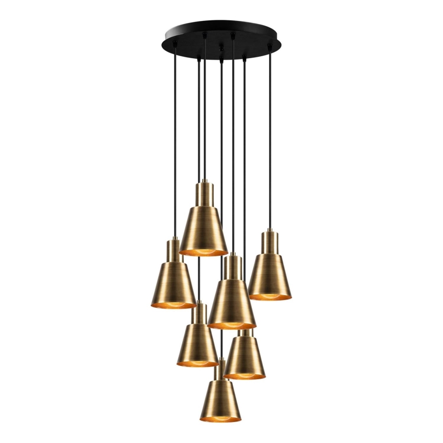 Lampadario a sospensione KEM 7xE27/40W/230V dorato
