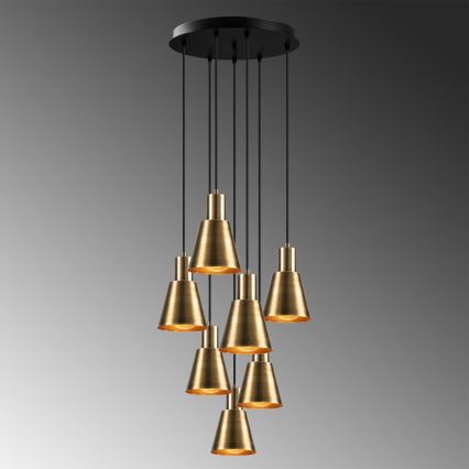 Lampadario a sospensione KEM 7xE27/40W/230V dorato