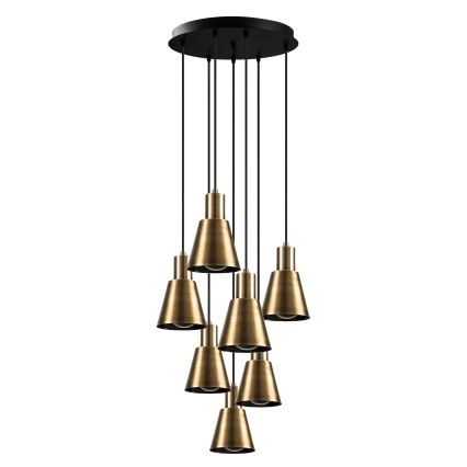 Lampadario a sospensione KEM 7xE27/40W/230V dorato