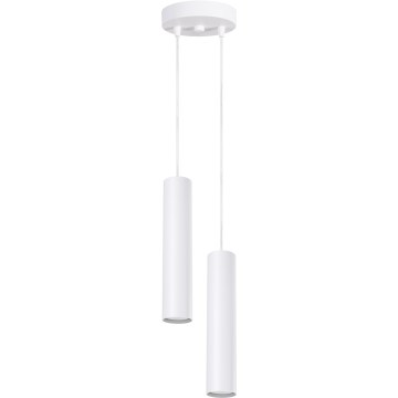 Lampadario a sospensione LAGOS 2xGU10/10W/230V bianco