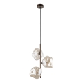 Lampadario a sospensione LAVA su cavo 3xG9/8W/230V bronzo/beige fumé