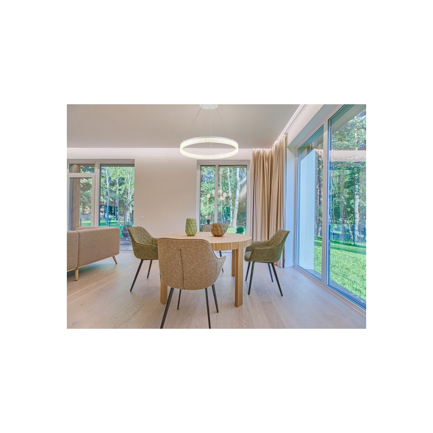 Lampadario LED dimmerabile a sospensione con cavo ALIANZ LED/45W/230V 3000-6000K Ø 60 cm + telecomando