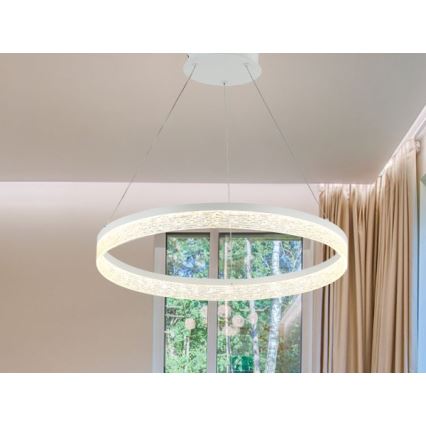 Lampadario LED dimmerabile a sospensione con cavo ALIANZ LED/45W/230V 3000-6000K Ø 60 cm + telecomando