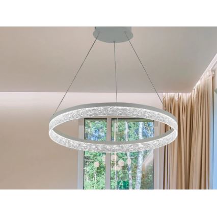 Lampadario LED dimmerabile a sospensione con cavo ALIANZ LED/45W/230V 3000-6000K Ø 60 cm + telecomando