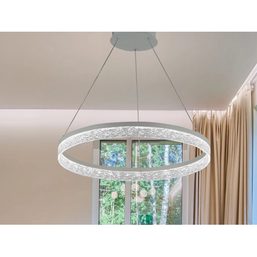 Lampadario LED dimmerabile a sospensione con cavo ALIANZ LED/45W/230V 3000-6000K Ø 60 cm + telecomando