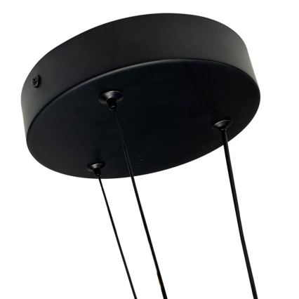 Lampadario a sospensione LED su cavo TRIANGLE LED/40W/230V 3000/4000/6000K Ø 60 cm nero