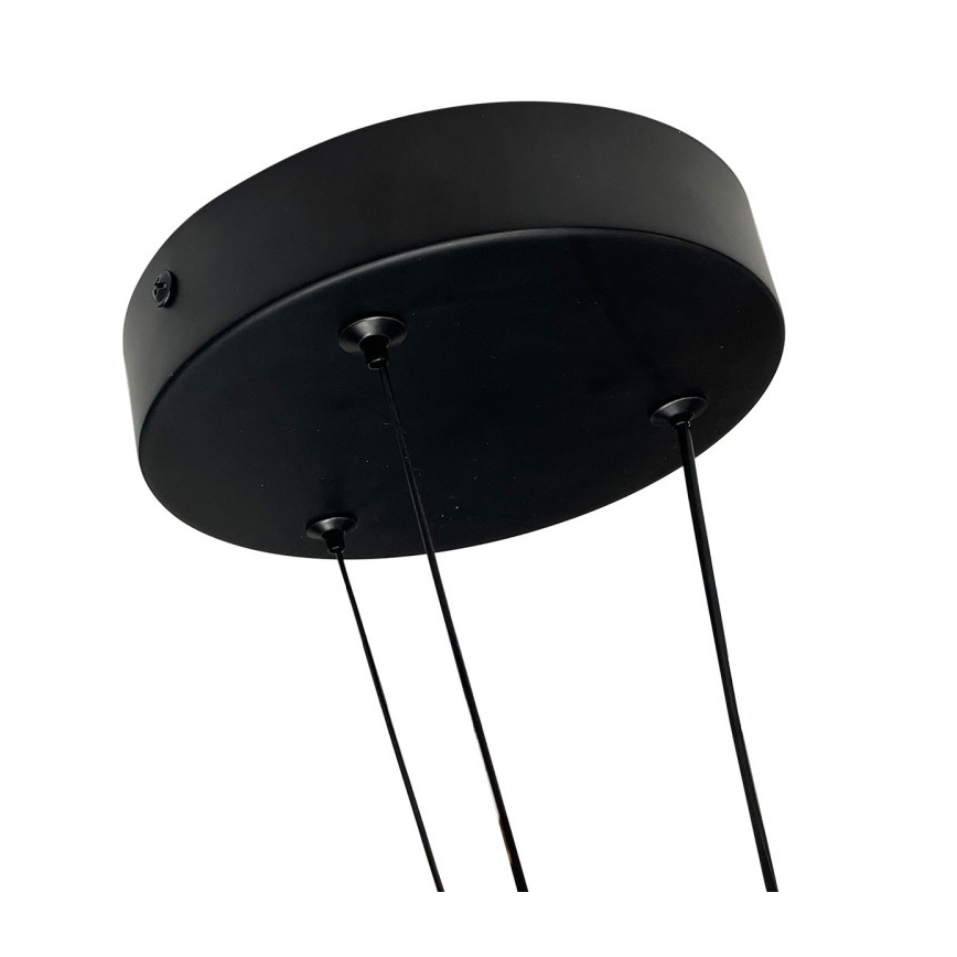 Lampadario a sospensione LED su cavo TRIANGLE LED/40W/230V 3000/4000/6000K Ø 60 cm nero