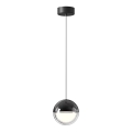 Lampadario a sospensione LED su cavo ZIREA LED/7W/230V nero