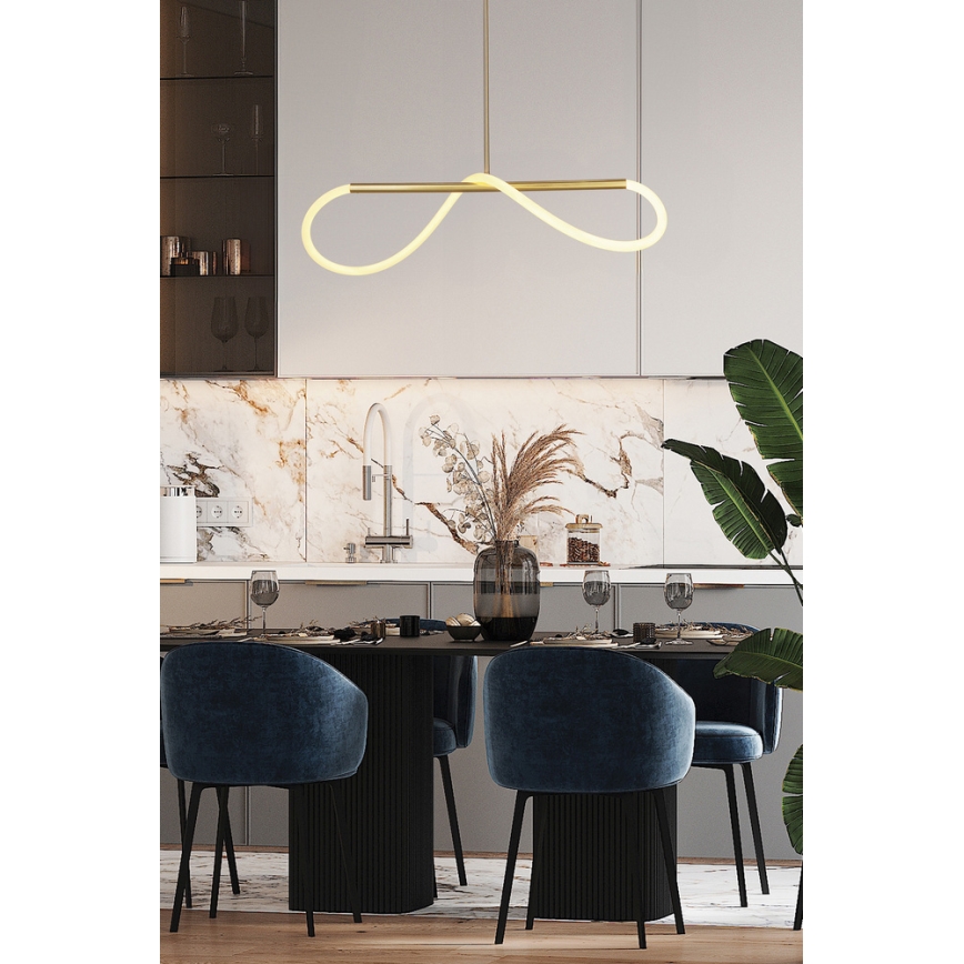 Lampadario a sospensione LED SUPREME LED/22W/230V 100 cm oro