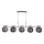Lampadario a sospensione LUMOS 5xG9/20W/230V nero affumicato