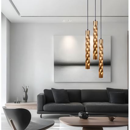 Lampadario a sospensione MARLEY 1xGU10/30W/230V dorato