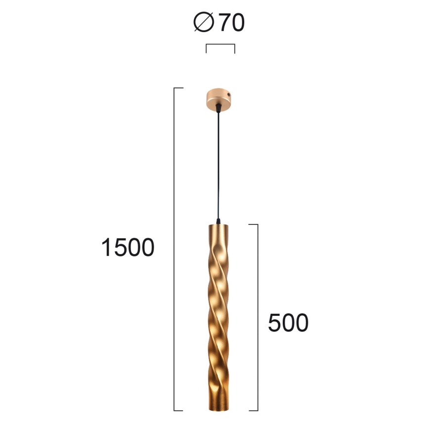 Lampadario a sospensione MARLEY 1xGU10/30W/230V dorato
