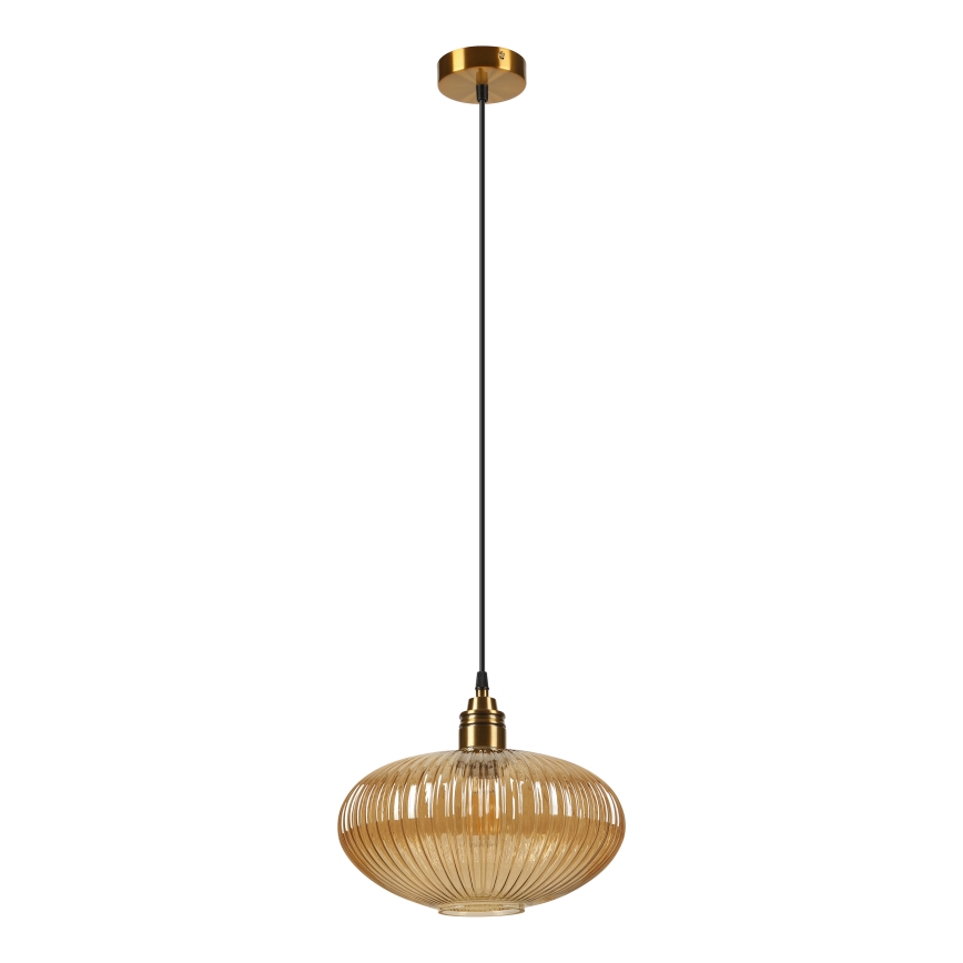 Lampadario a sospensione MILOU 1xE27/15W/230V oro/beige fumé