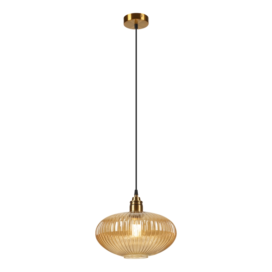 Lampadario a sospensione MILOU 1xE27/15W/230V oro/beige fumé