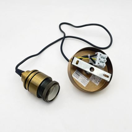 Lampadario a sospensione MILOU 1xE27/15W/230V oro/beige fumé