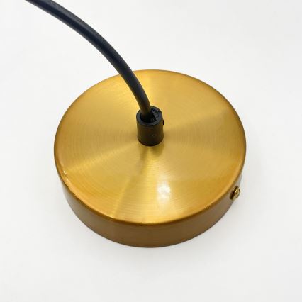 Lampadario a sospensione MILOU 1xE27/15W/230V oro/beige fumé