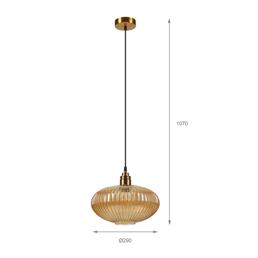 Lampadario a sospensione MILOU 1xE27/15W/230V oro/beige fumé