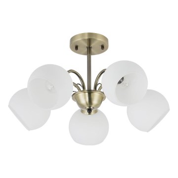 Lampadario a sospensione NESTOR 5xE27/40W/230V ottone