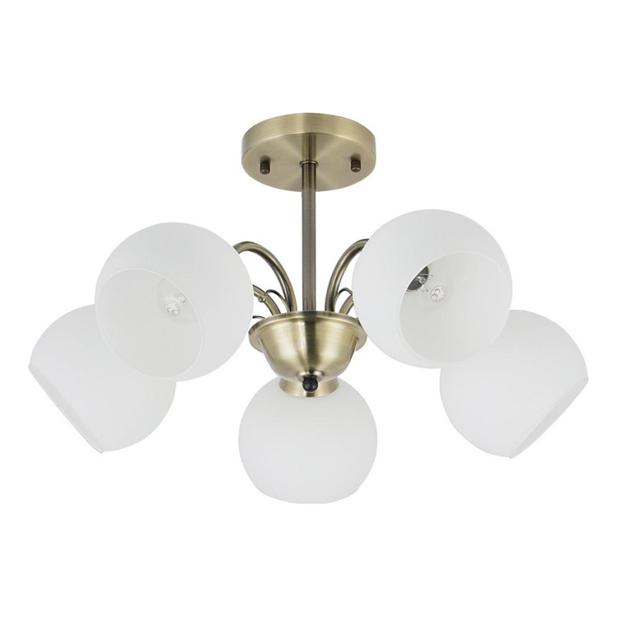 Lampadario a sospensione NESTOR 5xE27/40W/230V ottone