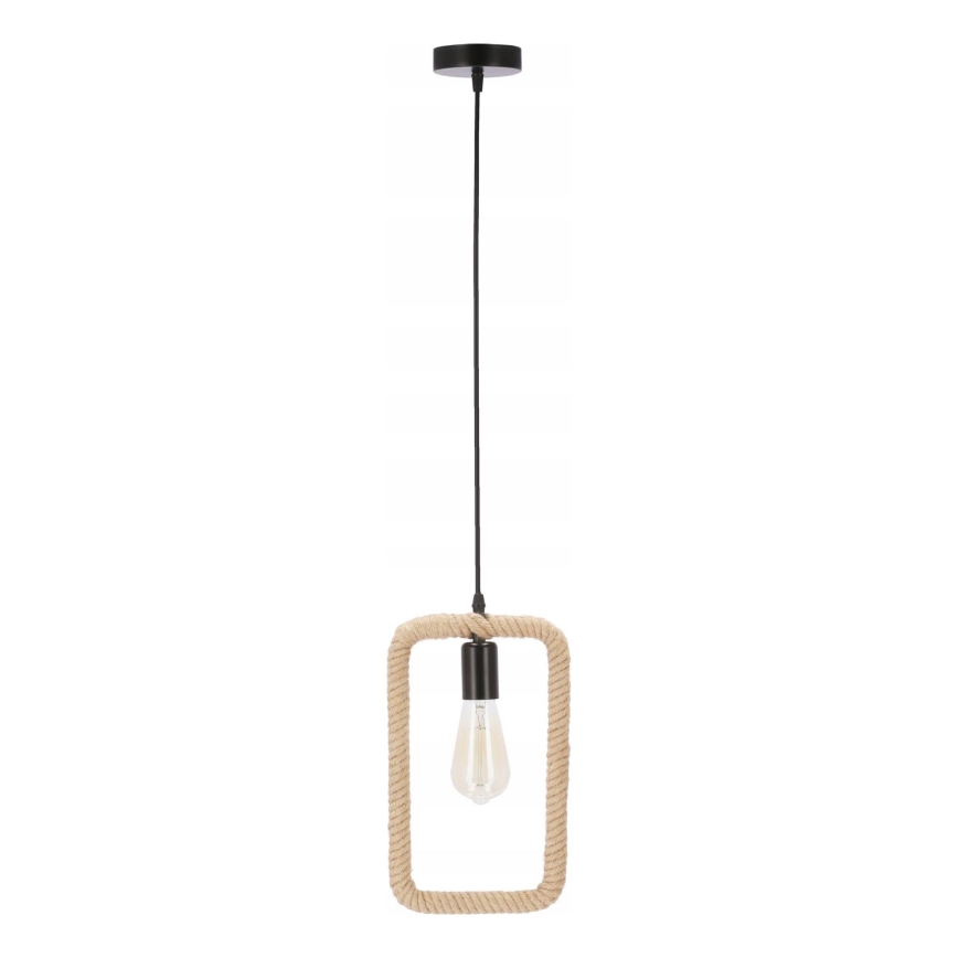 Lampadario a sospensione OSTOR 1xE27/40W/230V beige/nero