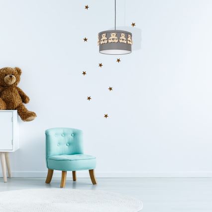 Lampadario a sospensione per bambini BEAR 1xE27/60W/230V