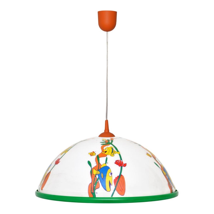 Lampadario a sospensione per bambini FISH 1x27/15W/230V