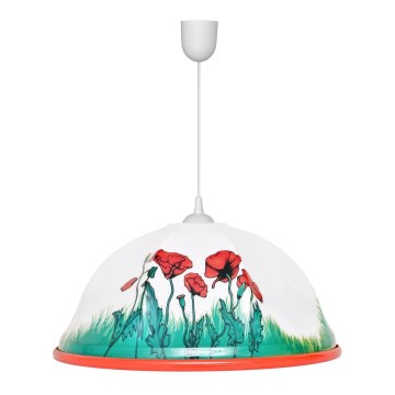 Lampadario a sospensione per bambini POPPIES 1x27/15W/230V