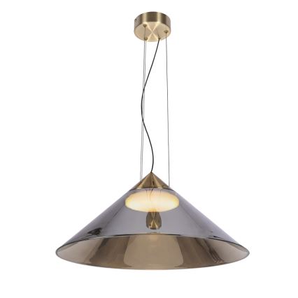 Lampadario a sospensione PRESTO 1xGX53/10W/230V Ø 50 cm oro/grigio fumé