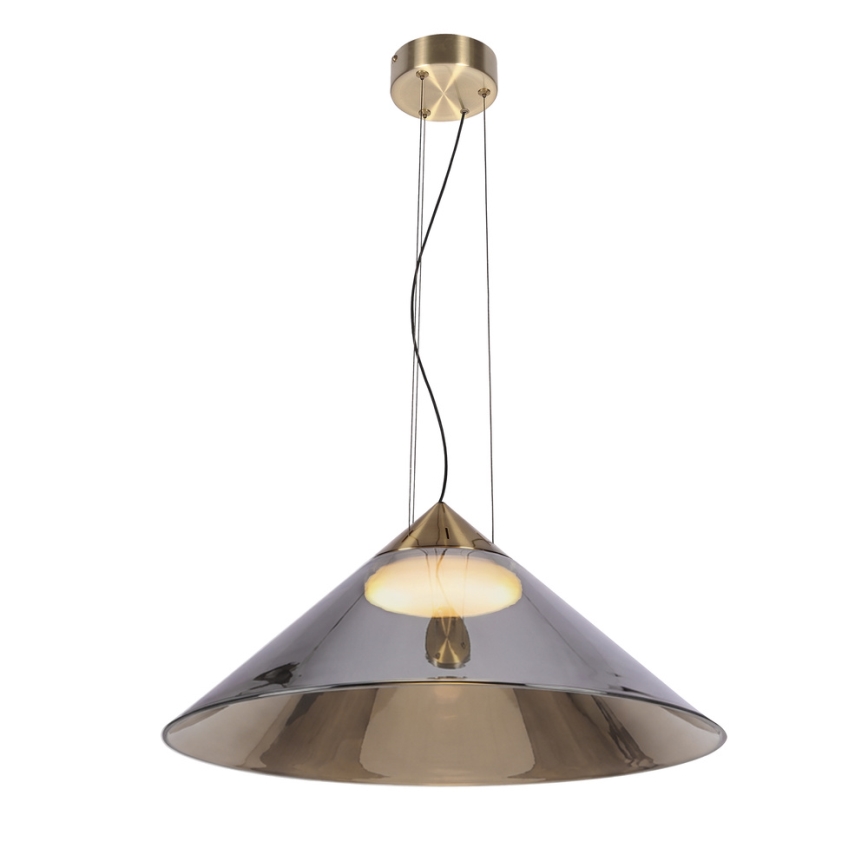 Lampadario a sospensione PRESTO 1xGX53/10W/230V Ø 50 cm oro/grigio fumé