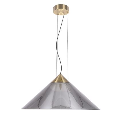 Lampadario a sospensione PRESTO 1xGX53/10W/230V Ø 50 cm oro/grigio fumé