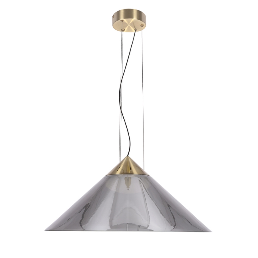 Lampadario a sospensione PRESTO 1xGX53/10W/230V Ø 50 cm oro/grigio fumé