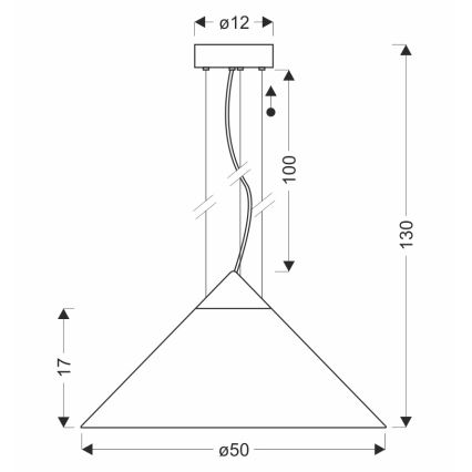 Lampadario a sospensione PRESTO 1xGX53/10W/230V Ø 50 cm oro/grigio fumé