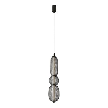 Lampadario a sospensione PUMA LED/15W/230V Ø 14 cm nero