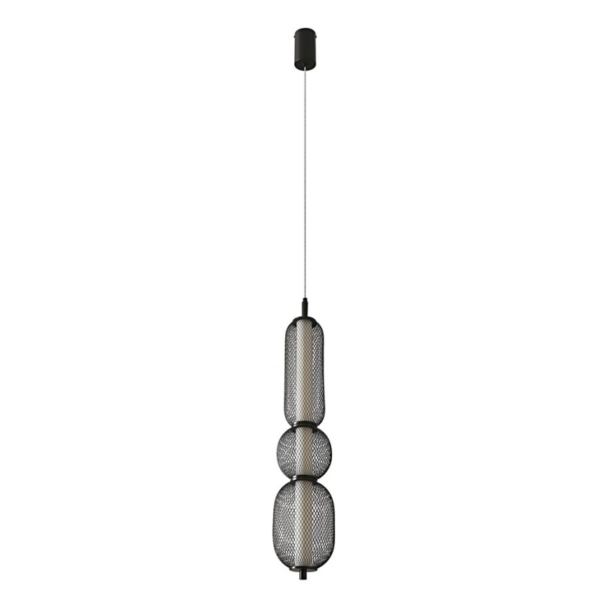 Lampadario a sospensione PUMA LED/15W/230V Ø 14 cm nero